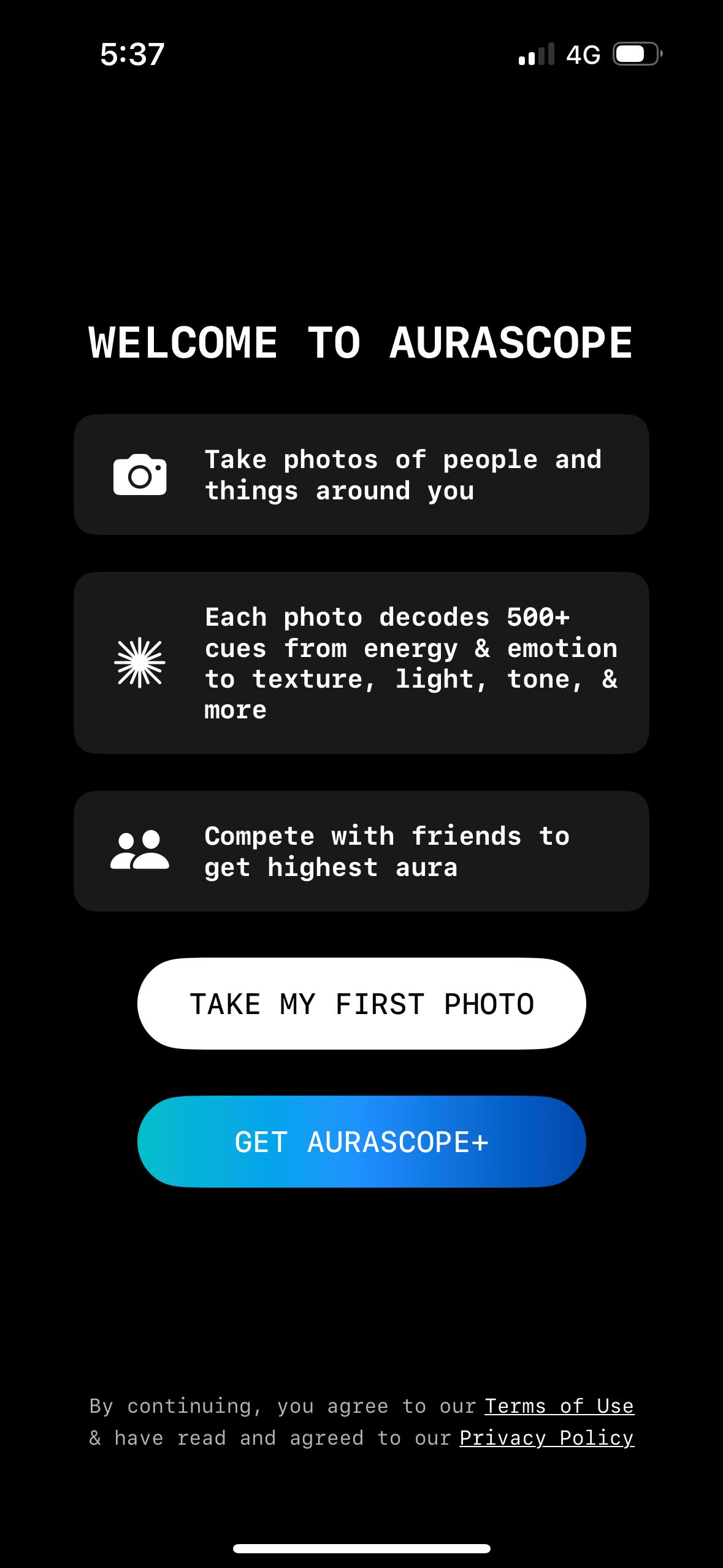 onboarding (Aurascope)