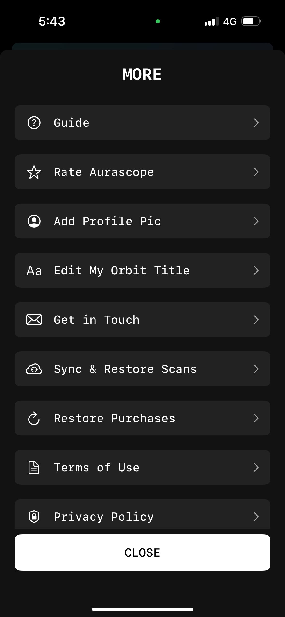 Settings (Aurascope)