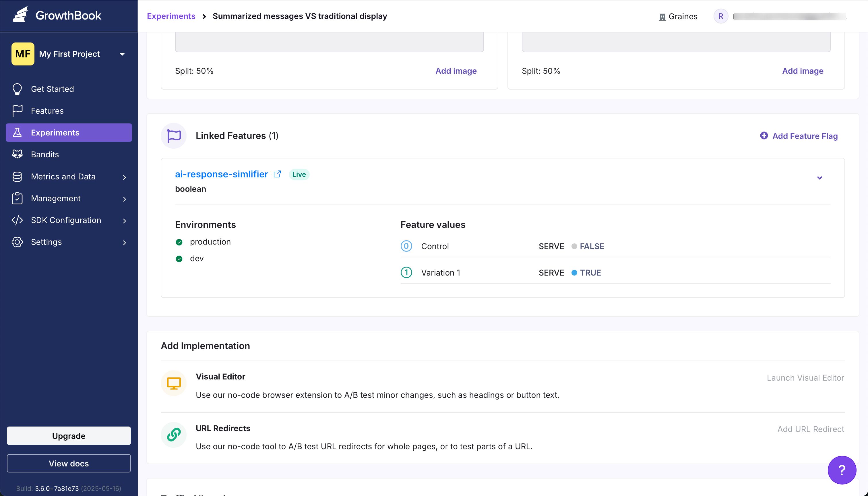 Settings / Configuration (Growthbook)