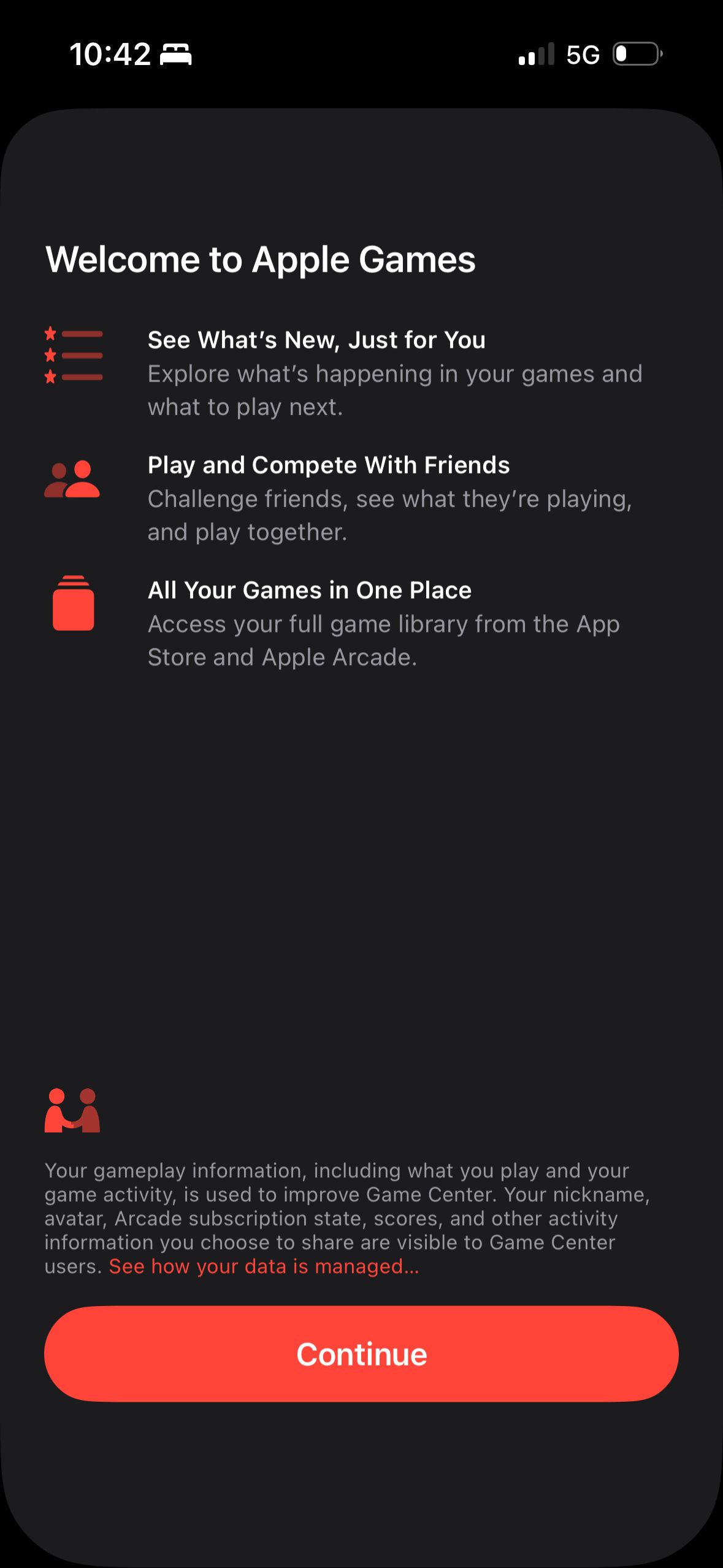onboarding (Apple Games iOS26)