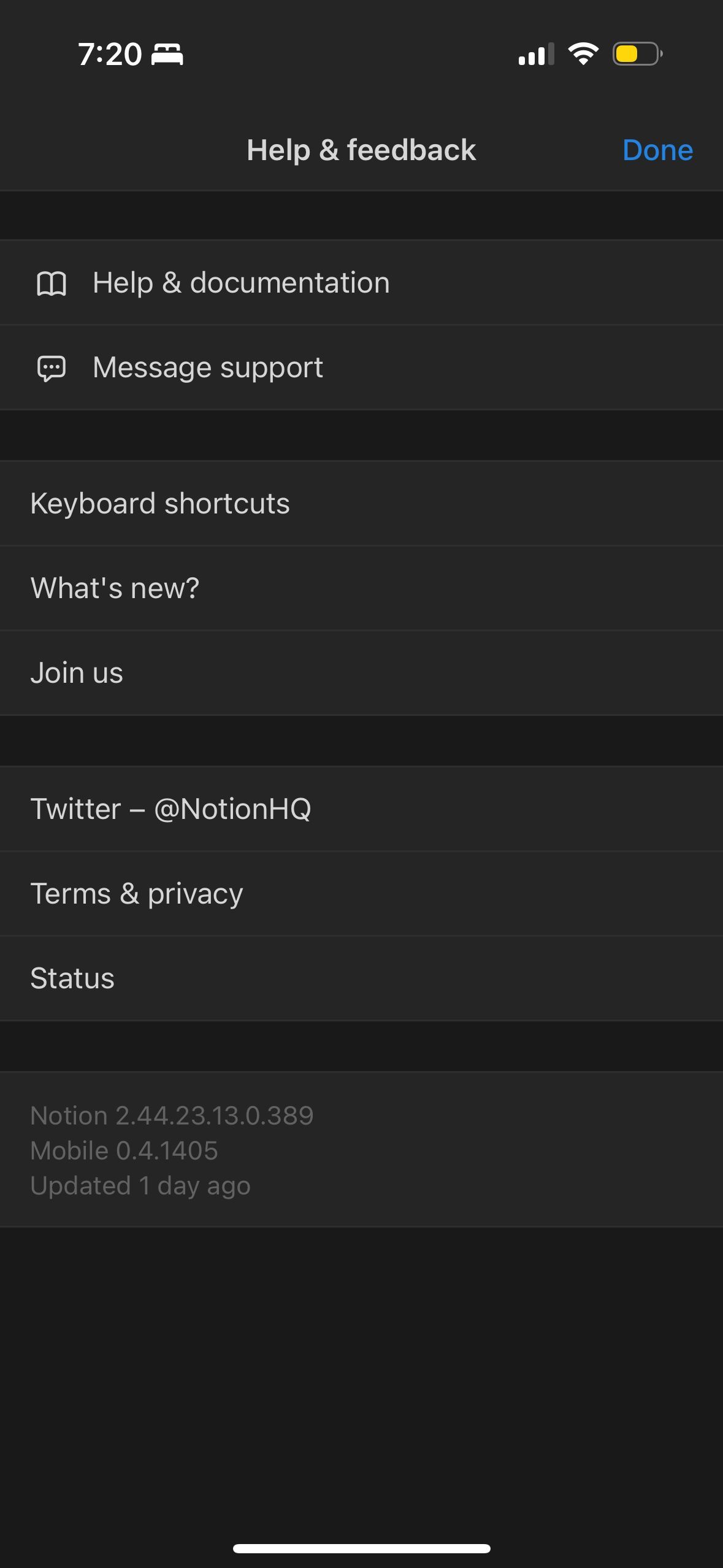 settings (Notion)