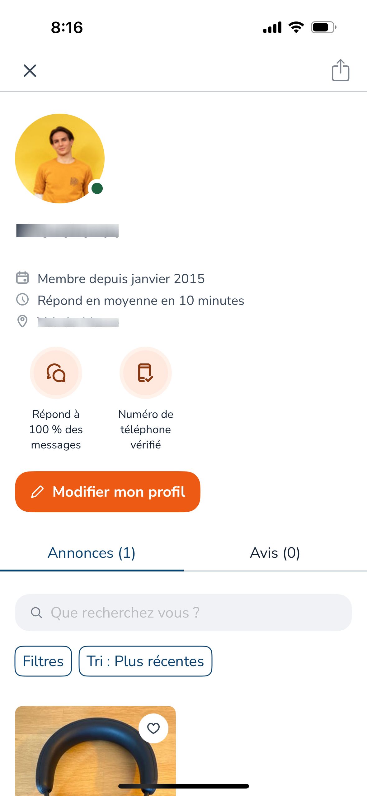 profile (Le bon coin)