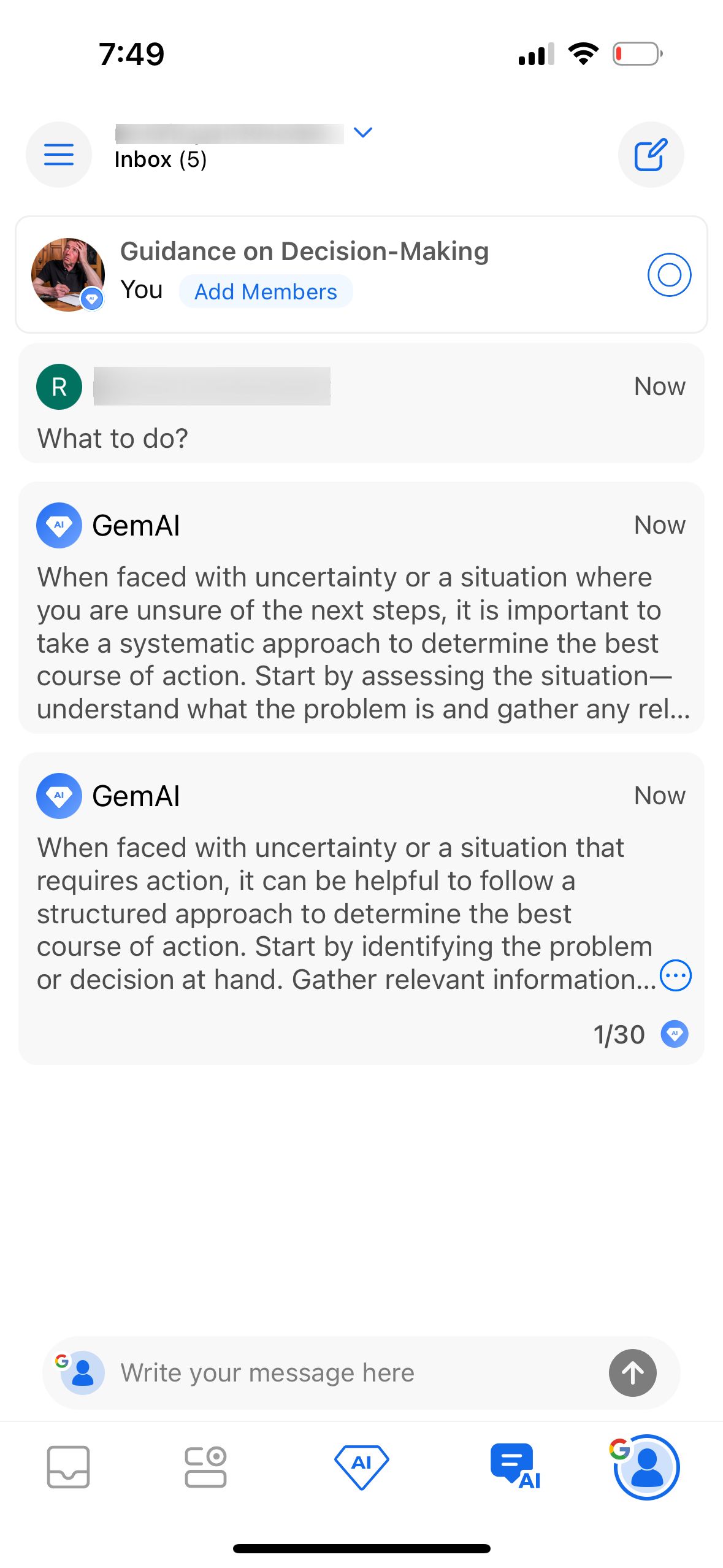 Chat (BlueMail)