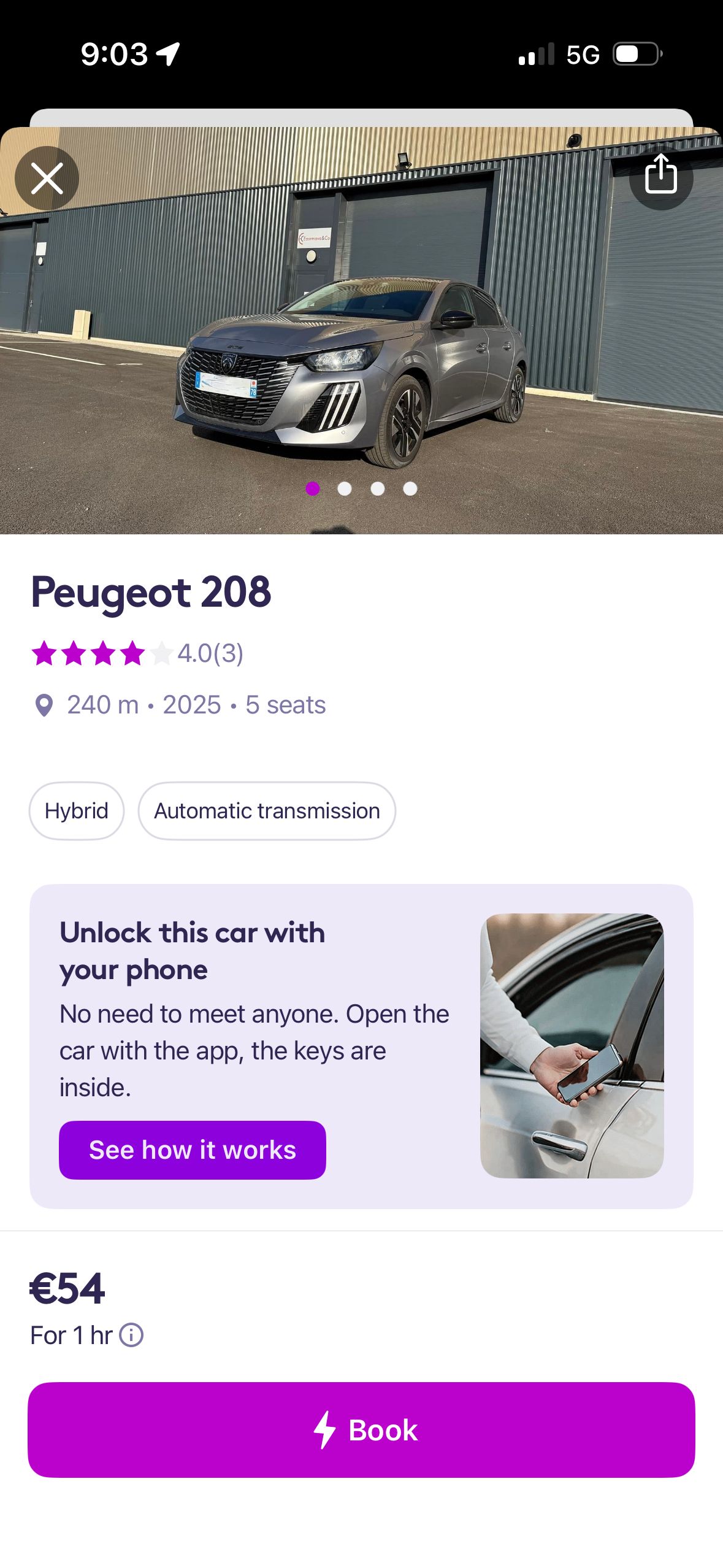 listing (Getaround)