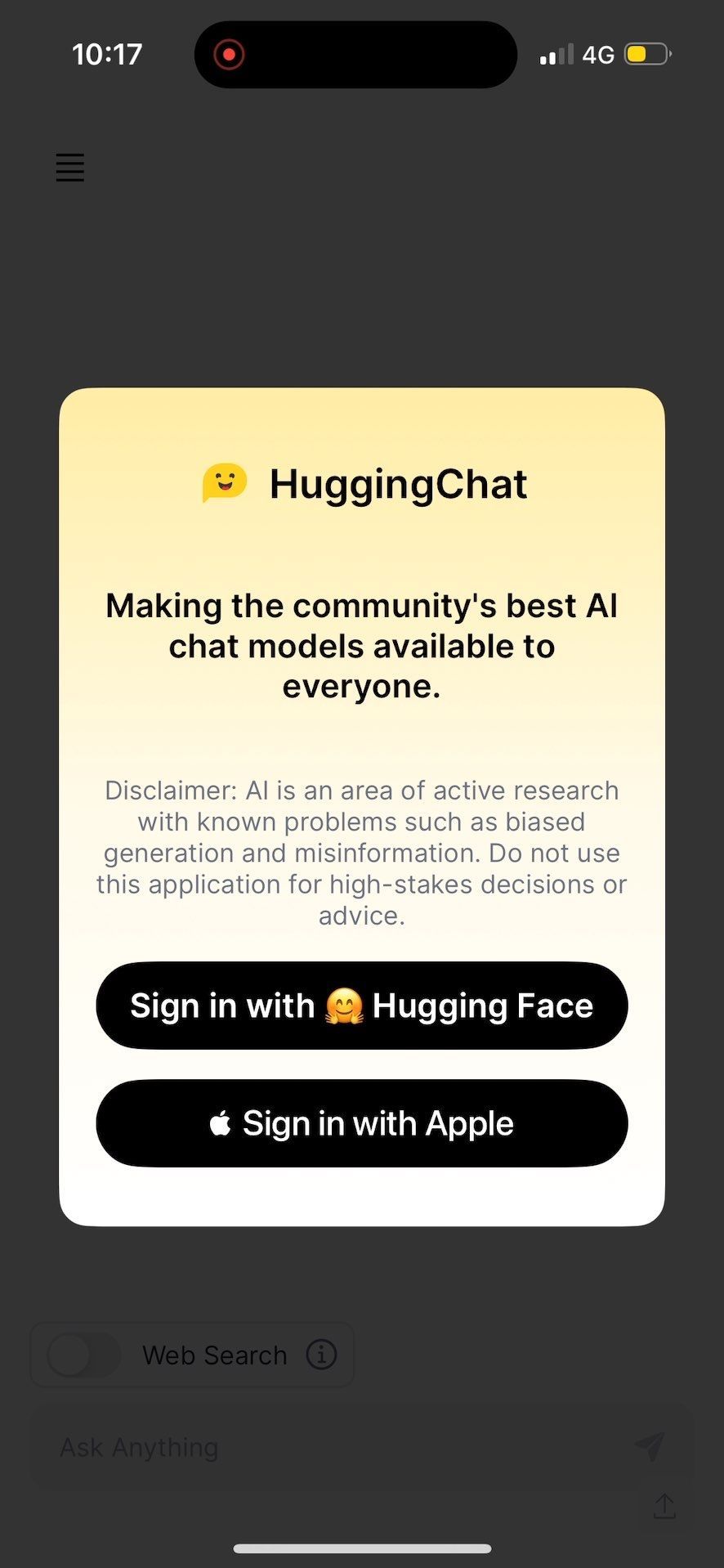 welcome (HuggingChat)