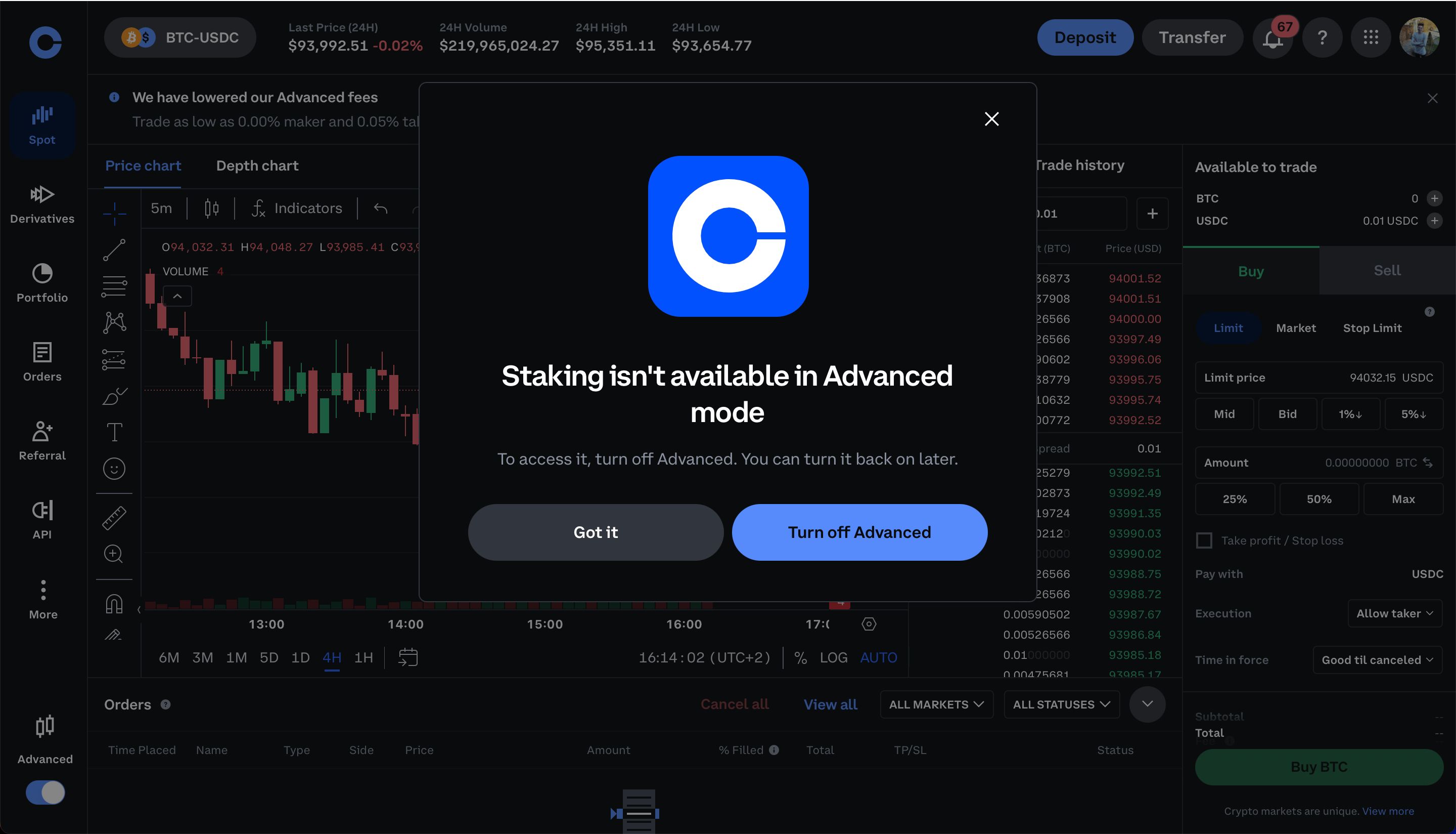 modal (Coinbase)