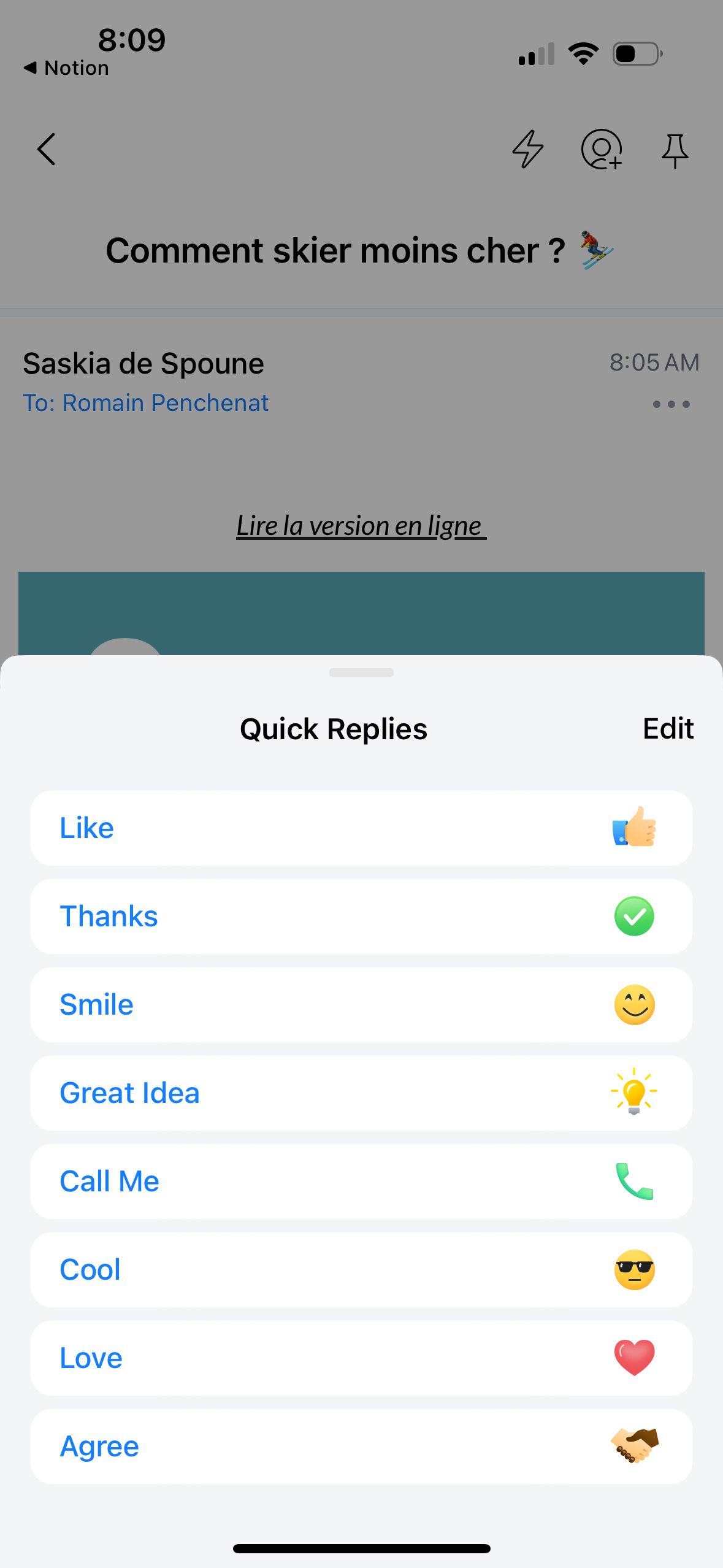 quick replies (Spark)